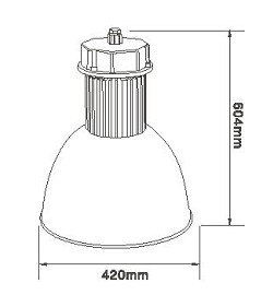 120 W high bay lighting for warehouse / depot / freight yard hi-power silver Led lights supplier