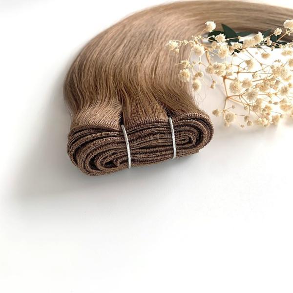Machine Hair Weft Double Drawn Russian Remy Virgin Hair Weave for Tangle-Free Hair