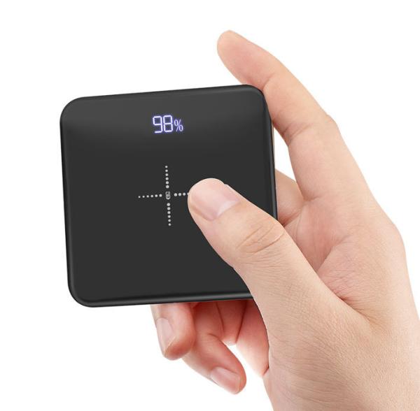 Glass Face - Plate Mini Wireless Charging Power Bank Slim 16000mAh With Micro & Type C Outport