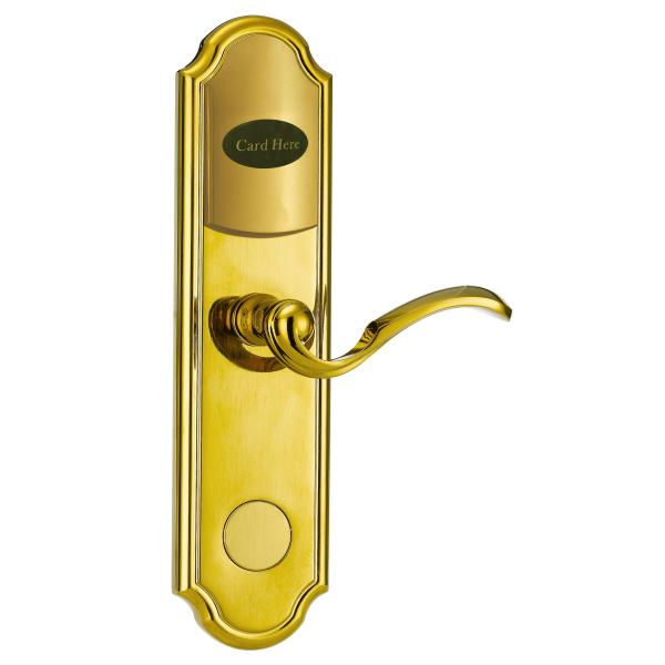 Card / Key Open Electronics Door Lock For Hotel 70mm Backset ISO9001 Certification