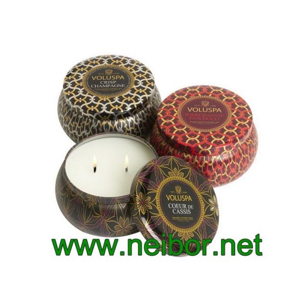 11oz/312g deep drawn special shape candle tin container