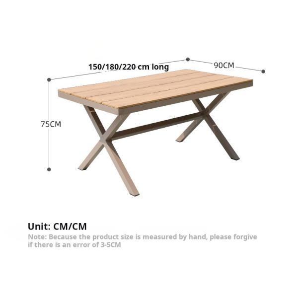 OEM Outdoor Aluminium Garden Dining Set With UV Resistant Material