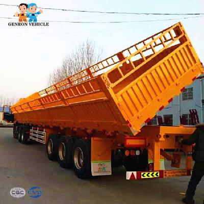 Os eixos do tipo 3 de Genron tomam partido Tipper Truck Semi - exportação do reboque a Zâmbia, a Gana, a Cazaquistão, etc.