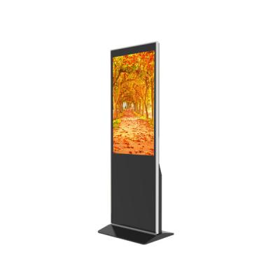 Black 49 Standalone Digital Signage Standing Kiosk 1080P Interior Use