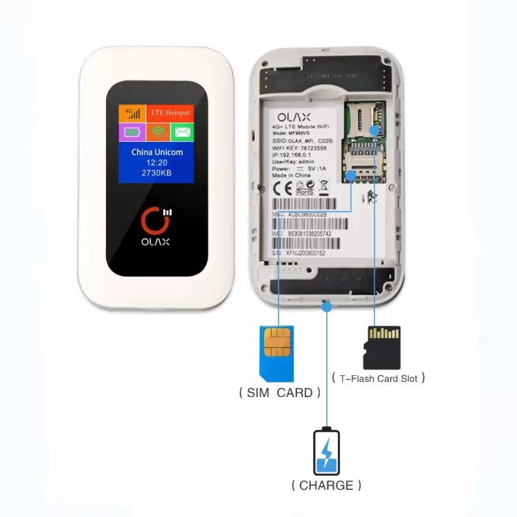 Маршрутизаторы OLAX MF980L беспроводные Wifi с модемом 4g мини 150Mbps экрана LCD
