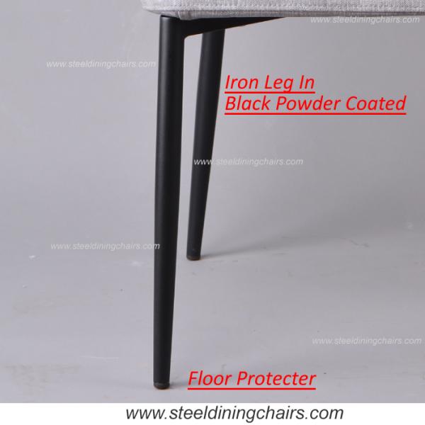 Hotel Home Fabric Covers 50cm 56cm Steel Frame Dining Chairs