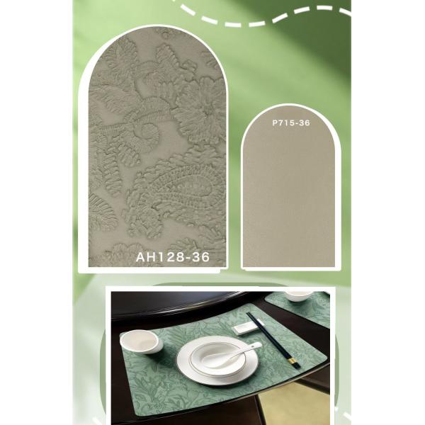 3D Retro Floral en relief de cuir en PVC pour sac à main Boîte d'emballage Tissu décoratif Placemat Faux cuir