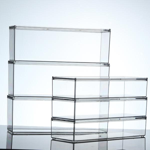 Clear Stackable Storage Bins With Lids, Large Plastic Containers With Handle For Pantry Organizer And Storage,Perfect For Bathroom,Cabinet,Kitchen,Fridge,Closet Organization
