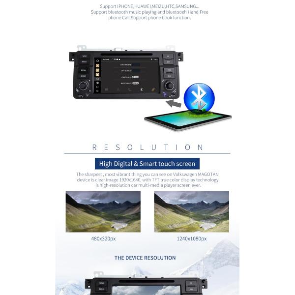 Android 8.1 PX6 BMW GPS DVD Player With AM FM MP4 MP3 Audio Player