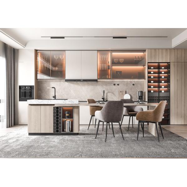 Modern Kitchen Melamine Cabinets Customized Cabinetry Sets Hotel Renovations