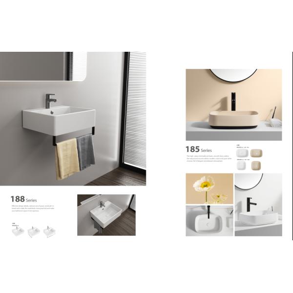 Wall-Hung Art Wash Basin Small Size White Ceramic Wash Basin Bathroom Sink