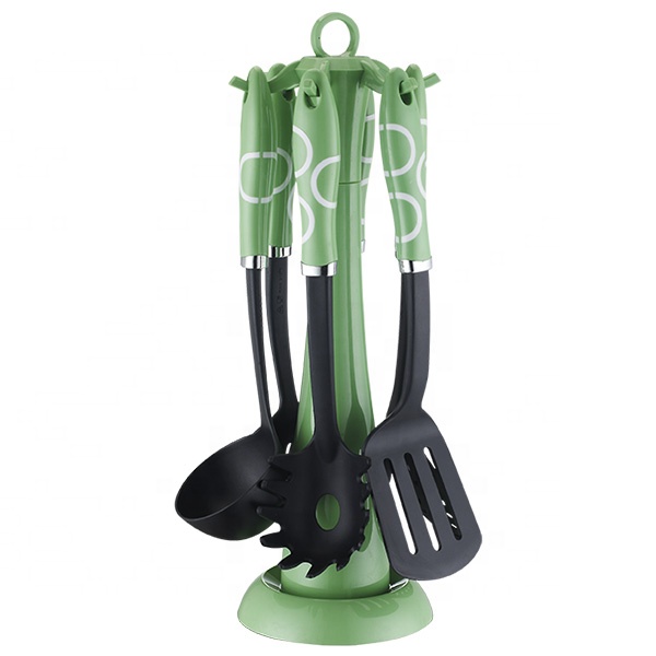 7-Piece Kitchenware Utensil Set with Dishwasher Safe and BPA Free Nylon Utensils