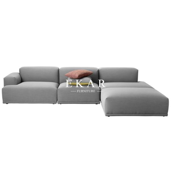 Nordic New Fashion L Shape Upholstered Living Room Furniture Leather Sofa Set