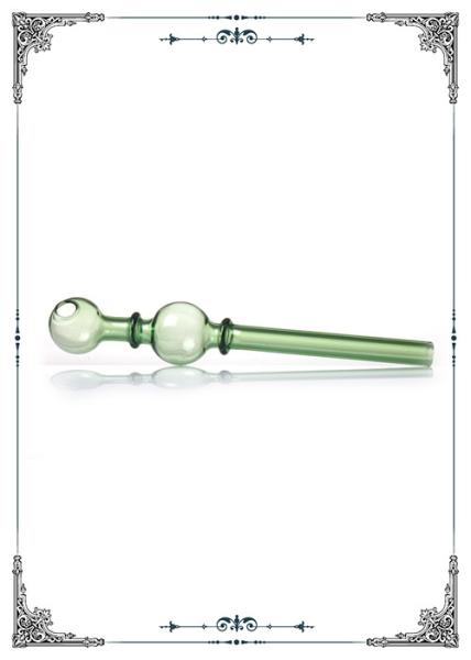 Borosilicate Glass Oil Rigs Burning Smoking Pipe Green 5.7 Inches