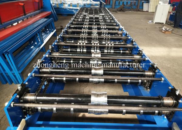 Color Steel Glazed Tile / Roofing Sheet Roll Forming Machine PLC Control