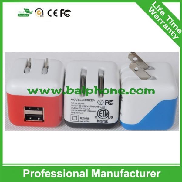 high quality 5V 2.1A dual usb mobile phone travel charger,home charger,wall charger