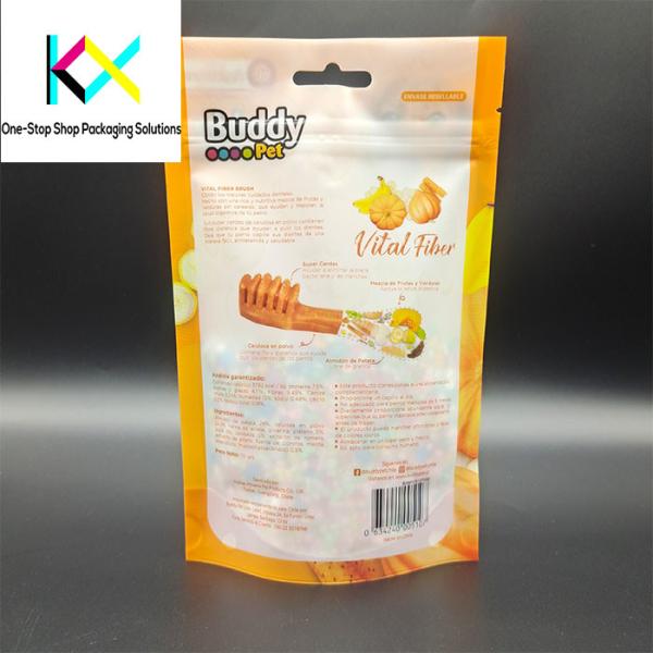Custom Printed Recycling Pet Food Pouches With Spot Glossy Clear Window