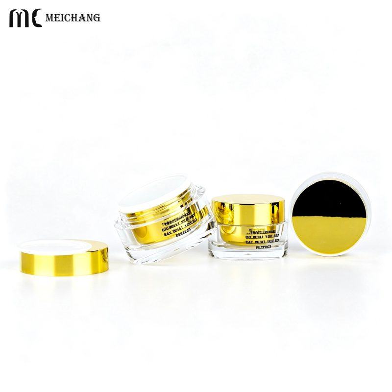 15G,30G 50G Luxury Double-Wall Acrylic Cream Jar for Moisturizers & Eye Creams Custom Logo Cosmetic Packaging(MC-515)