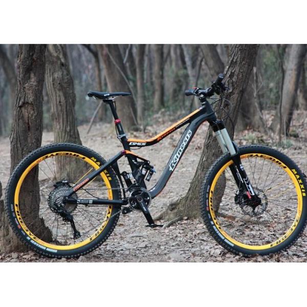 Aluminum Alloy All Mountain Bike Frame Black / Green Color Lightweight Structure