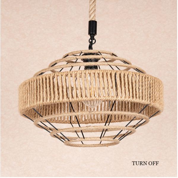 Retro Nordic Chandelier Clothing Store Industrial  Rope Headlight Lamp（WH-VP-202)