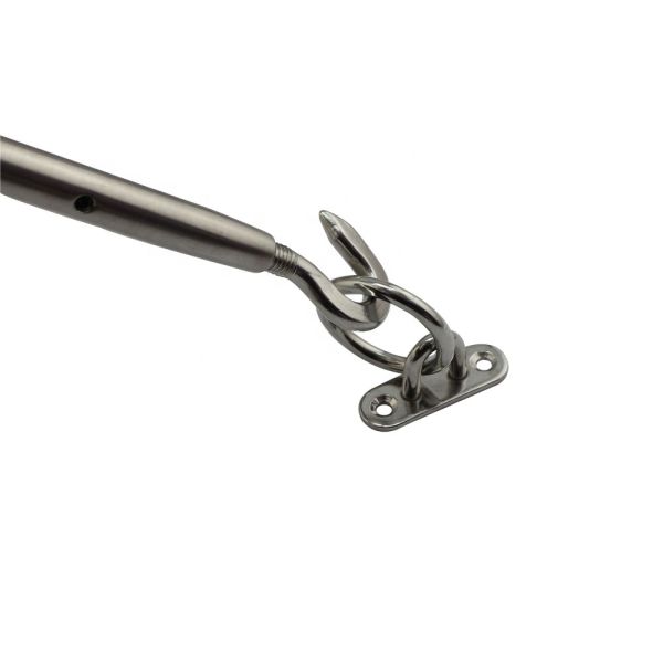 Heavy Duty Marine Stainless Round Ring Attached Oblong Eye Plate