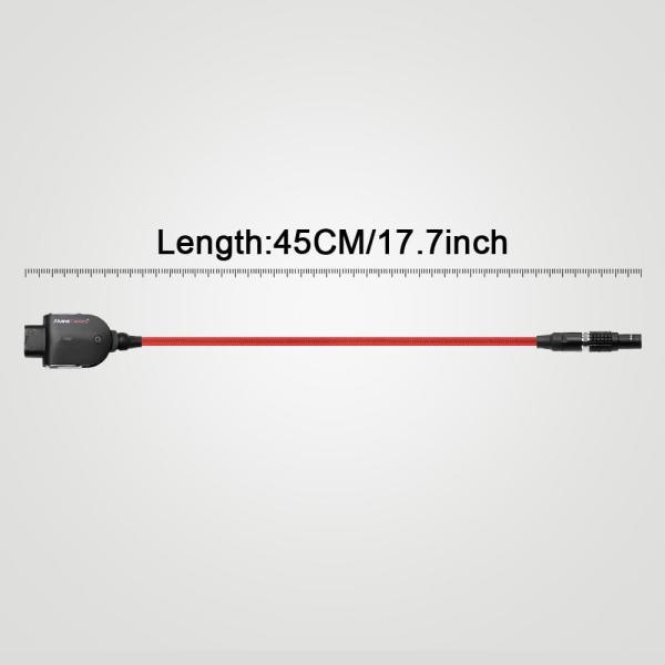 Alvin's Cables Smart D-tap to 2 Pin Male Braided Power Cable for BMPCC Pyxis|Teradek|SmallHD|Z-CAM Flexible Braided 45cm|18inches, Black