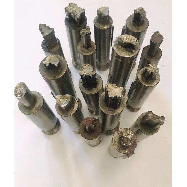 High Durability Punches and Dies for Single Punch Tablet Press in Round and Irregular Shapes