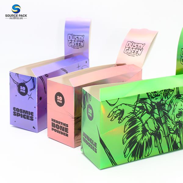 Голограммный дисплей Сигарные упаковочные коробки с металлическим печатным процессом