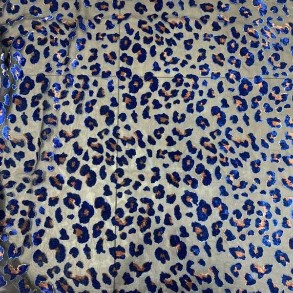 320gsm Velvet Polyester Silk Velour Fabric Burnt Print Floral Love Heart Leopard
