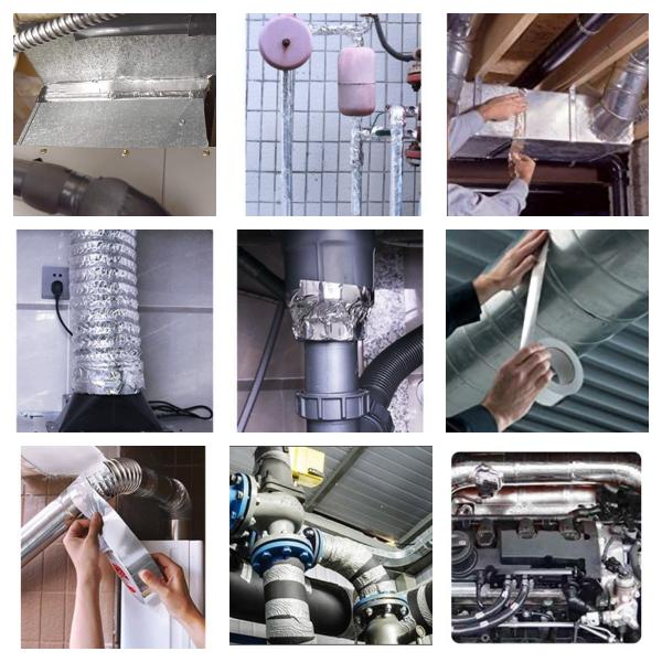 Пламя высокой эффективности ленты алюминиевой фольги ткани стеклоткани HVAC - retardant