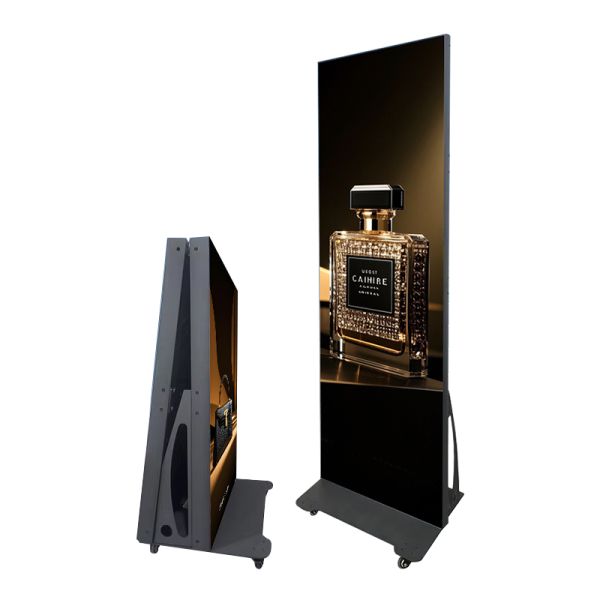 MJK Factory Direct Sales Foldable LED Poster Display P2.5mm Indoor Floor-Standing Elevator Animation 80'' Screen