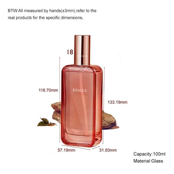 Craftsmanship 100ml Pink Gradient Glass Oil Bottle For Cosmetic