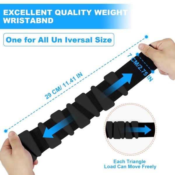 2Lbs Silicone Adjustable Ankle Wrist Weights For Home Gym Use Yoga Dance Pilates