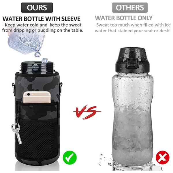 Thermal Insulation Performance None 2000ml Water Bottle with Neoprene Sleeve and Strap