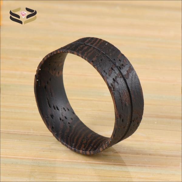 Noyau de bague en bois de fer, bois de santal doré, bois d'aile de poulet, bois de koa, 8 mm pour incrustation
