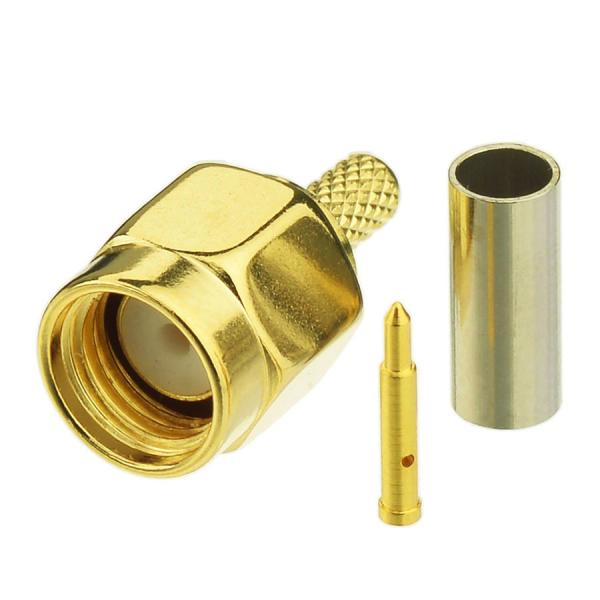Conector masculino da antena dos acessórios 1P Sma da antena de WiFi para o cabo de RG316 RG174