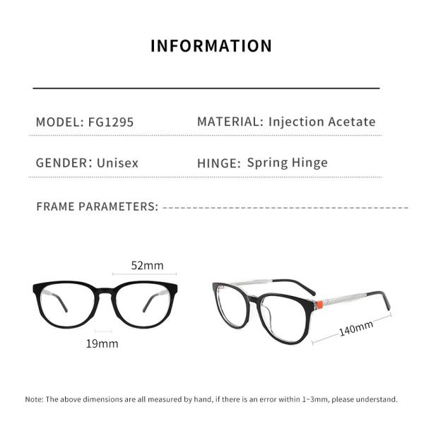 Ретро Очкиes Unisex вокруг ацетата стекел объектива AC рецепта не