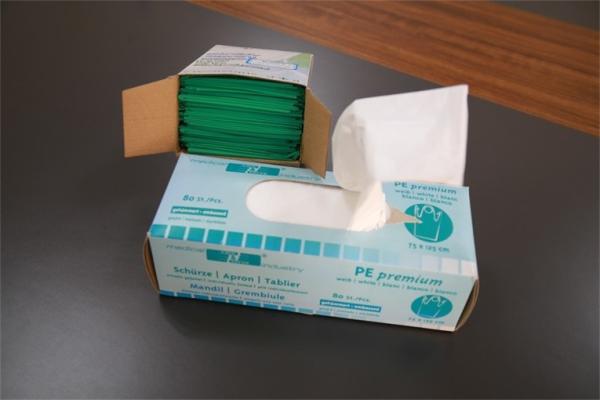 LDPE / HDPE Disposable Plastic Aprons Flat Pack On A Roll Single Use Dust Proof