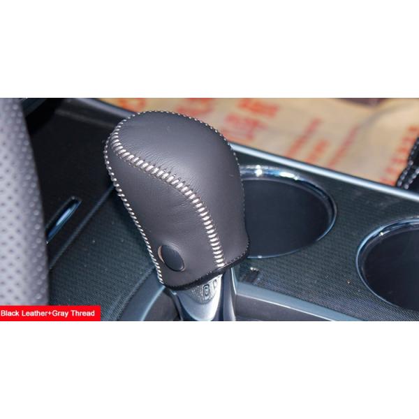 Black Leather Gear Shift Knob Cover for Nissan Teana 2013 Automatic