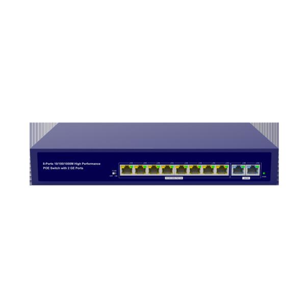 Auto - Negotiation Auto MDI / MDIX POE Network Switch 8 POE Ports 1 Uplink Port