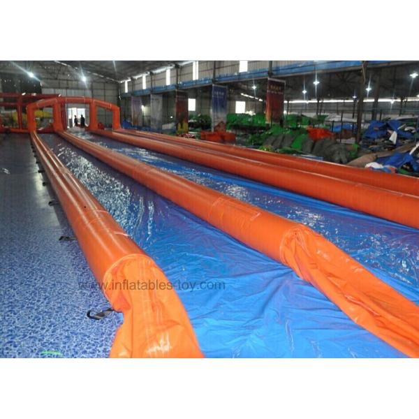 Laranja corrediça de água inflável gigante de 1000 Ft com dobro - ponto do Tripple