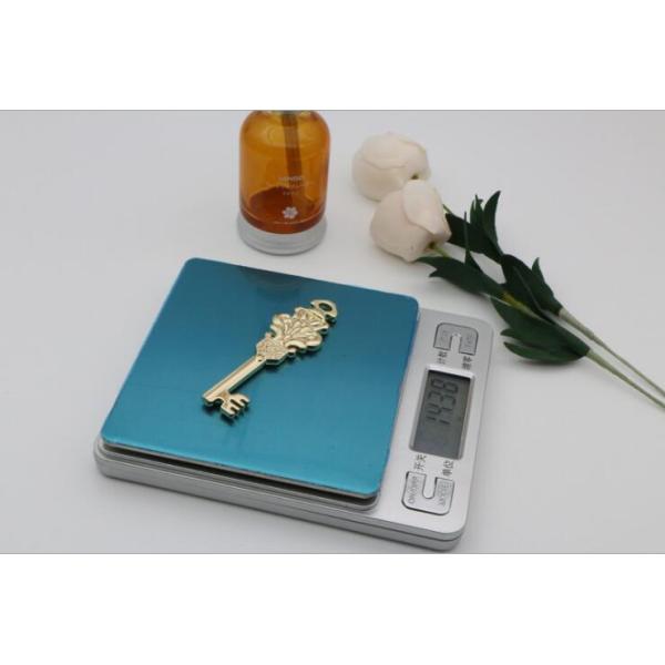 Retro customized light gold & gunmetal color bag hardware accessories decorative metal key for leather