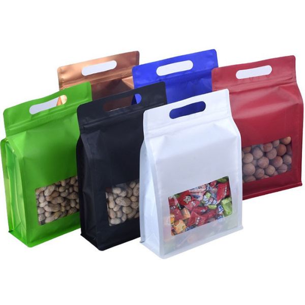 8 Sides Sealing Mylar Child Proof Packaging Bag For Coffee Snack Skittles