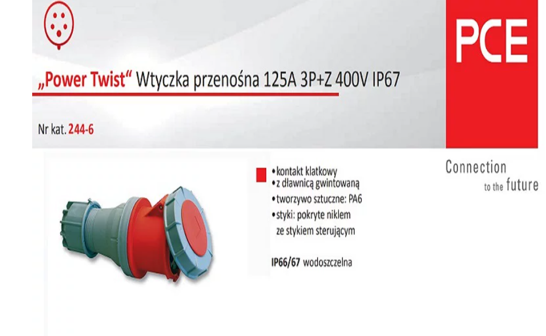 Shore Power Ship Distribution Room PCE Industrial High-Current Plug Connector Socket 380V-125A-4 Core -- Typ244