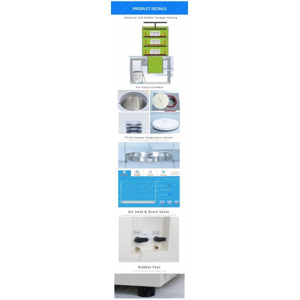 4Kg Small Freeze Dryer Machine -60C Lyophilization Laboratory