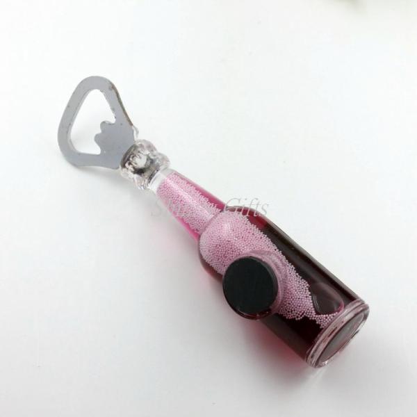 Shinny Gifts Beer Bottle Shape Liquid Bottle Opener with Magnet Promo Gifts