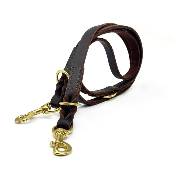 Leña de perro de cuero genuino multifuncional ajustable duradera versátil