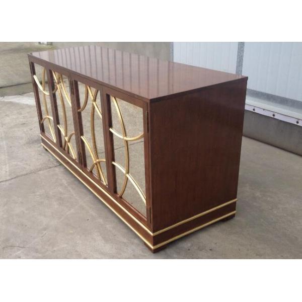 Antique Hotel Room Dresser 5 Star Hotel MDF Board With Recessed Back Panel