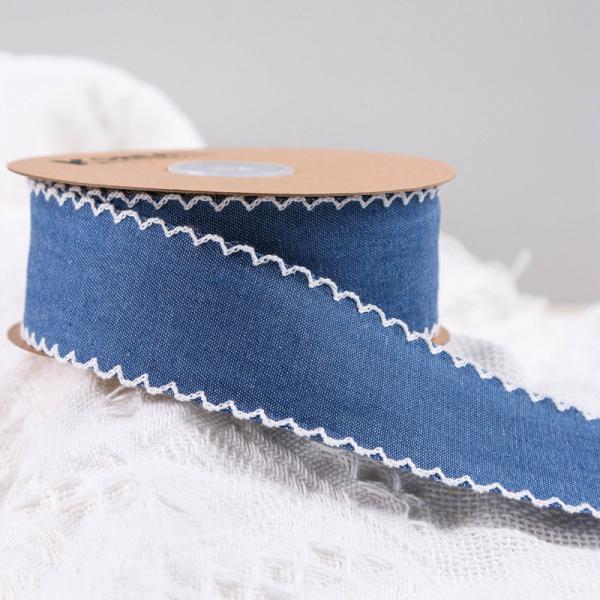 Décoration de vêtements Jeans ruban 38mm double face bord tissé