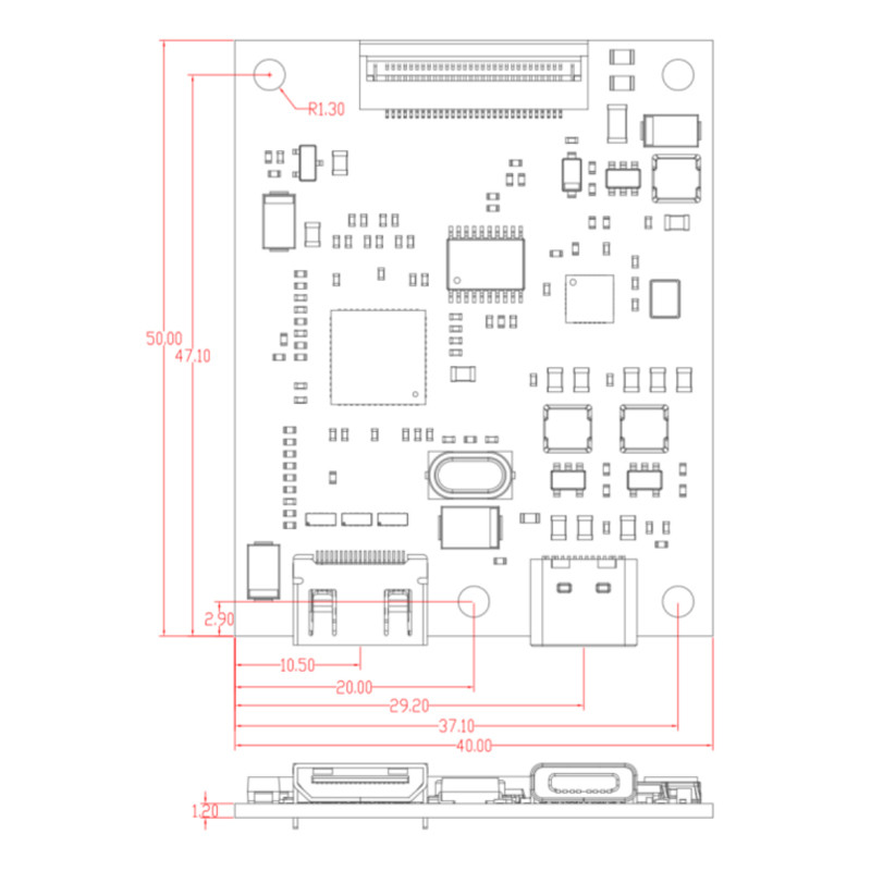 HDMI TFT LCD дисплей 4 дюйма Круглый, Круглый TFT LCD 4